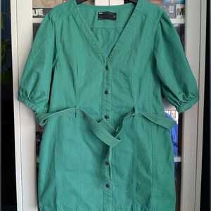 ASOS Design Soft Green Dress with Belt